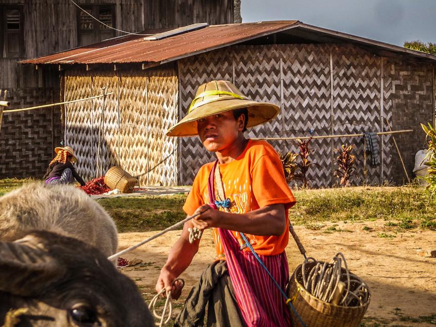 A local farmer during the Kalaw trekking Myanmar